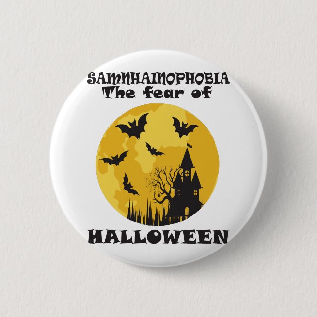 Chapa Redonda De 5 Cm Halloween divertida (Anverso)