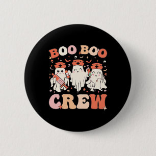 Chapa Redonda De 5 Cm Halloween: Enfermeras de Boo Boo Crew Halloween