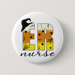 Chapa Redonda De 5 Cm Halloween Er Nurse