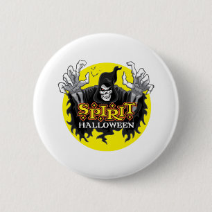 Chapa Redonda De 5 Cm Halloween espiritual