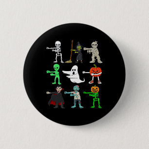 Chapa Redonda De 5 Cm Halloween Floss Como Un Jefe De Monstruos Niños Ch