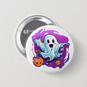 Chapa Redonda De 5 Cm Halloween Ghost Pin