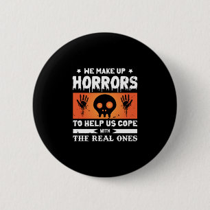 Chapa Redonda De 5 Cm Halloween hacemos el horror