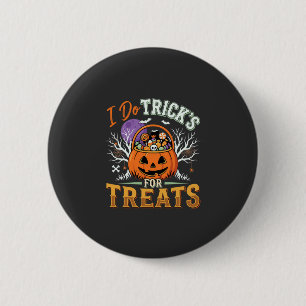 Chapa Redonda De 5 Cm Halloween Hago Trucos para Dulces Calabaza