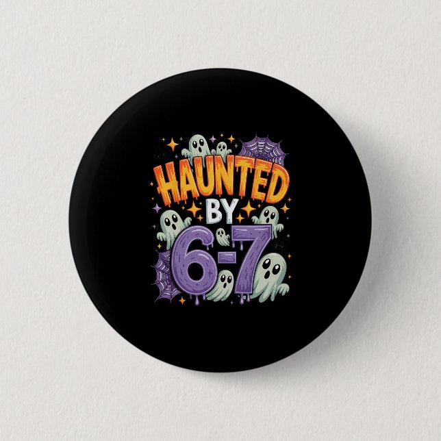 Chapa Redonda De 5 Cm Halloween Haunted 67 Six Seven Meme 1 (25)  (Anverso)