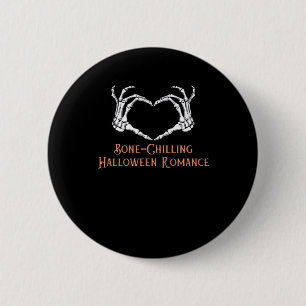 Chapa Redonda De 5 Cm Halloween Haunted Heart Skeletal Bone Chilling Cla