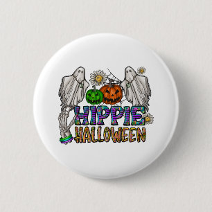 Chapa Redonda De 5 Cm Halloween hippie