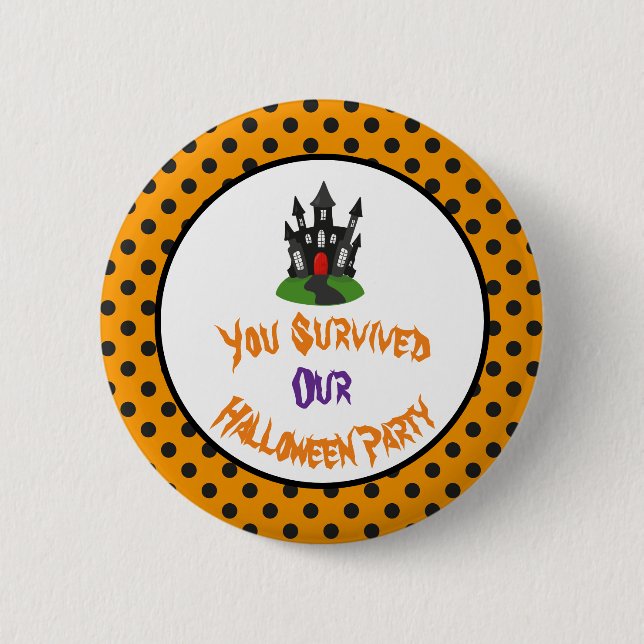 Chapa Redonda De 5 Cm Halloween House Halloween Party (Anverso)