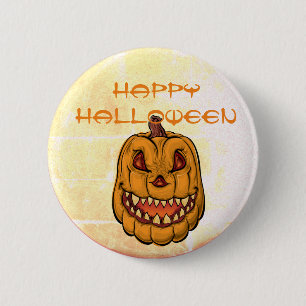 Chapa Redonda De 5 Cm Halloween Jack-O-Lantern