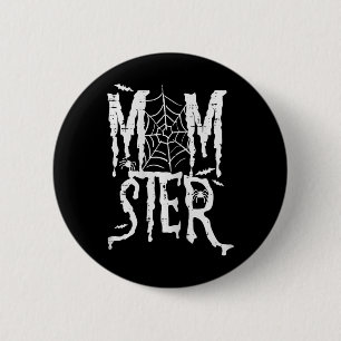 Chapa Redonda De 5 Cm Halloween Momster Mom Monster Funny Costume mamá