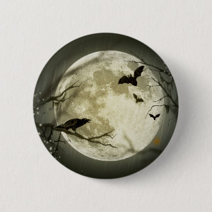 Chapa Redonda De 5 Cm Halloween Moon