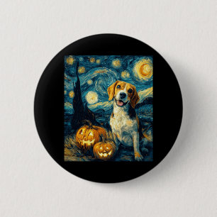 Chapa Redonda De 5 Cm Halloween Perro Beagle Cute Jack O Lantern Pumpkin