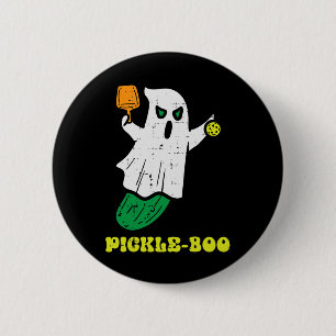 Chapa Redonda De 5 Cm Halloween Pickleball Pickle Boo Ghost Costumen