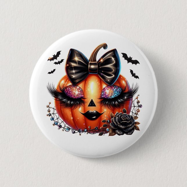 Chapa Redonda De 5 Cm Halloween Pumpkin  (Anverso)