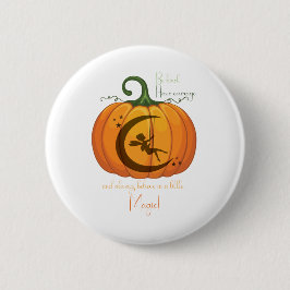 Chapa Redonda De 5 Cm Halloween Pumpkin Fairy design