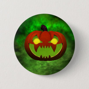 Chapa Redonda De 5 Cm Halloween-Pumpkin malvado espeluznante