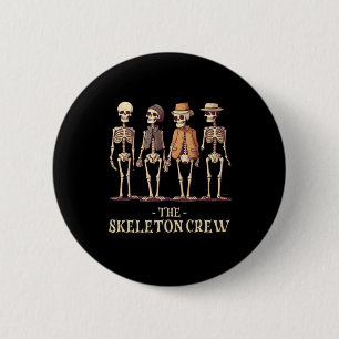 Chapa Redonda De 5 Cm Halloween Skeleton Crew