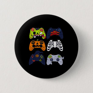 Chapa Redonda De 5 Cm Halloween Skeleton Gaming Controllers Zombie Mummy
