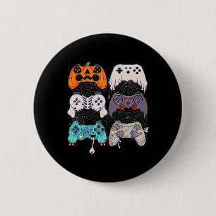 Chapa Redonda De 5 Cm Halloween Skeleton Zombie Gaming Controllers Mummy