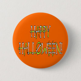 Chapa Redonda De 5 Cm Halloween Snakes and Bones Text