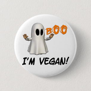 Chapa Redonda De 5 Cm Halloween soy Vegan