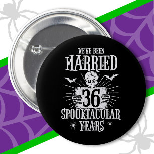 Chapa Redonda De 5 Cm Halloween Spooktacular 36º Aniversario del Boda