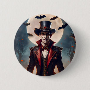 Chapa Redonda De 5 Cm Halloween Steampunk Gótico Zombie Vampiro