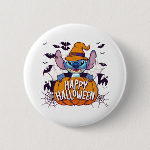 Chapa Redonda De 5 Cm Halloween Stitch
