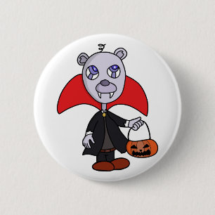 Chapa Redonda De 5 Cm Halloween Vampire Trick or Trete