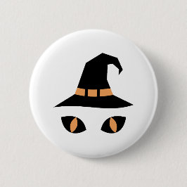 Chapa Redonda De 5 Cm Halloween witchy cat