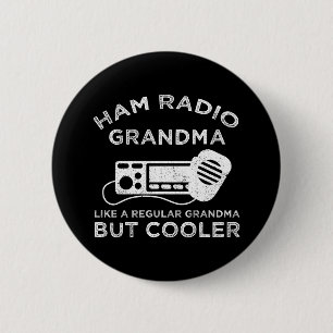 Chapa Redonda De 5 Cm Ham Radio Abuela Como Abuela Normal Pero Más Fría