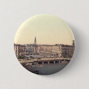 Chapa Redonda De 5 Cm Hamburg Alsterarkaden Deutschland Alster Alemania