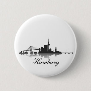 Chapa Redonda De 5 Cm Hamburgo Button/Anstecker/Pin