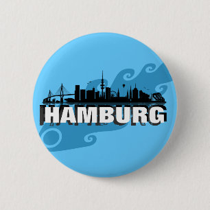 Chapa Redonda De 5 Cm Hamburgo Button/Anstecker/Pin