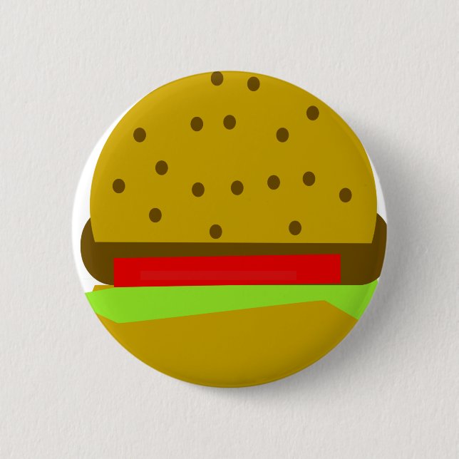 Chapa Redonda De 5 Cm Hamburguesa de comida rápida (Anverso)
