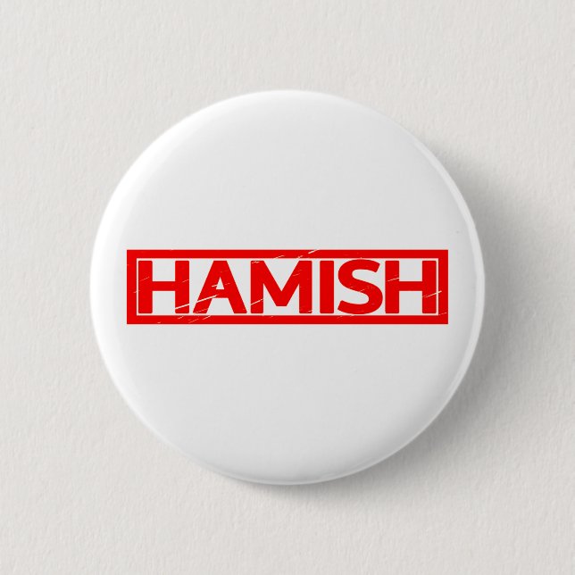 Chapa Redonda De 5 Cm Hamish Stamp (Anverso)