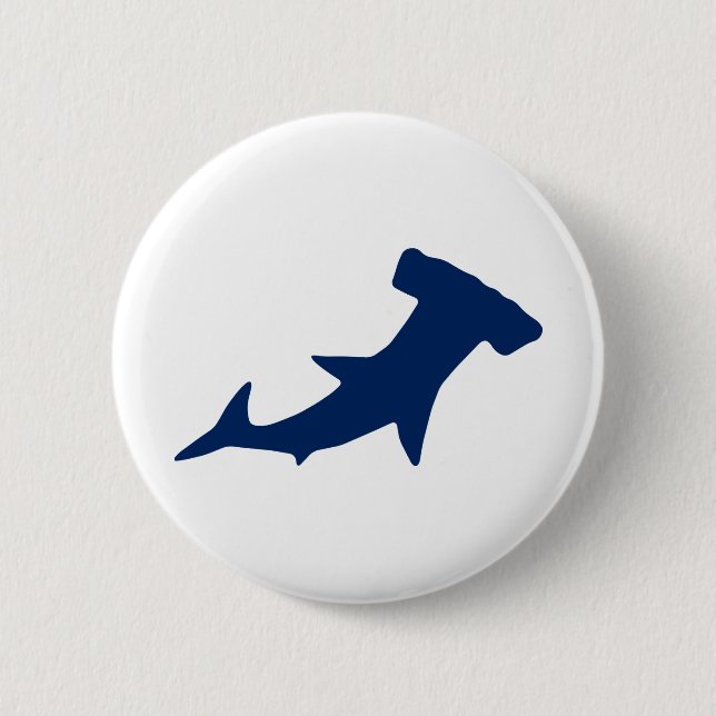 Chapa Redonda De 5 Cm Hammerhead Shark (Anverso)