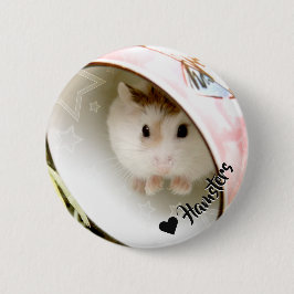 Chapa Redonda De 5 Cm Hammyville - Cute Hamster