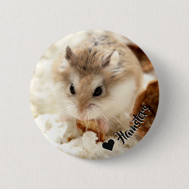 Chapa Redonda De 5 Cm Hammyville - Cute Hamster