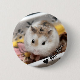 Chapa Redonda De 5 Cm Hammyville - Cute Hamster