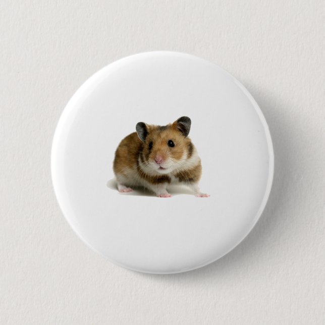 Chapa Redonda De 5 Cm Hamster (Anverso)