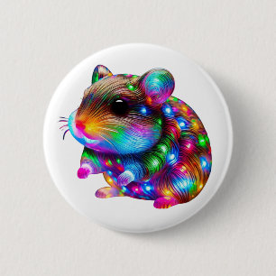 Chapa Redonda De 5 Cm Hamster brillante