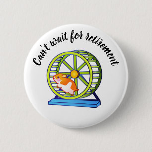 Chapa Redonda De 5 Cm Hámster de Jubilación Deseable