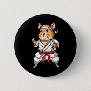 Chapa Redonda De 5 Cm Hamster Karate Ninja Jiu-jitsu Judo Taekwondo Mart