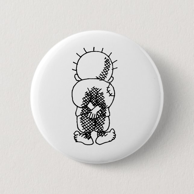 Chapa Redonda De 5 Cm Handala (Anverso)