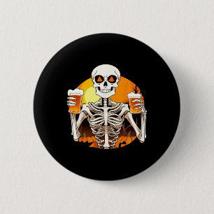 Chapa Redonda De 5 Cm Hands Beer Funny Bebiendo Halloween Mujeres
