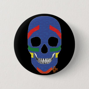 Chapa Redonda De 5 Cm HANDSKULL Avatar Bandera redonda B2 negro