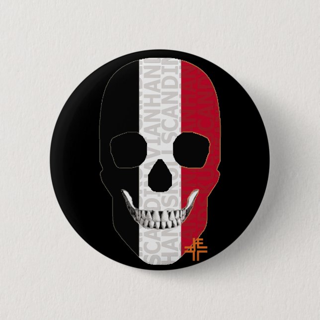 Chapa Redonda De 5 Cm HANDSKULL Bandera redonda de Egipto B2 negra (Anverso)