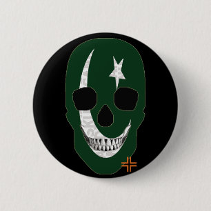 Chapa Redonda De 5 Cm HANDSKULL Bandera redonda paquistaní B2