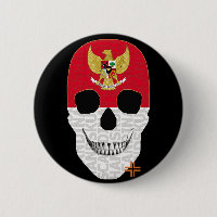 HANDSKULL Indonesia Round Badge negro B2